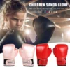 2PCS Kids Boxing Gloves: Leather Training Gloves for Muay Thai & Kickboxing - Image 4